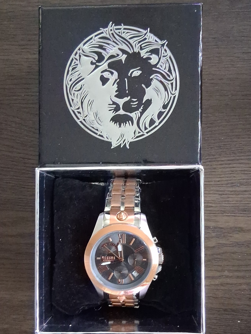 Two-Tone Men's Chronograph Watch - Rose Gold & Silver